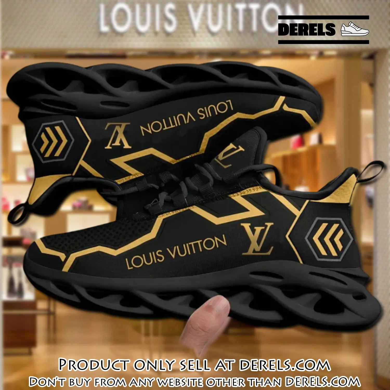 Louis vuitton yellow logo black max soul shoes luxury brand gifts for men women dr2037950